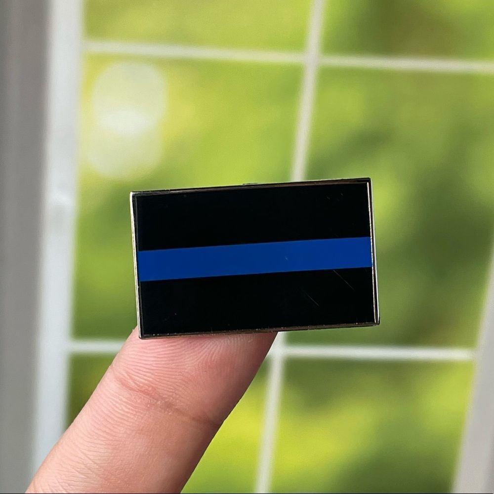 Thin Blue Line Enamel Pin/ Brooch Lapel